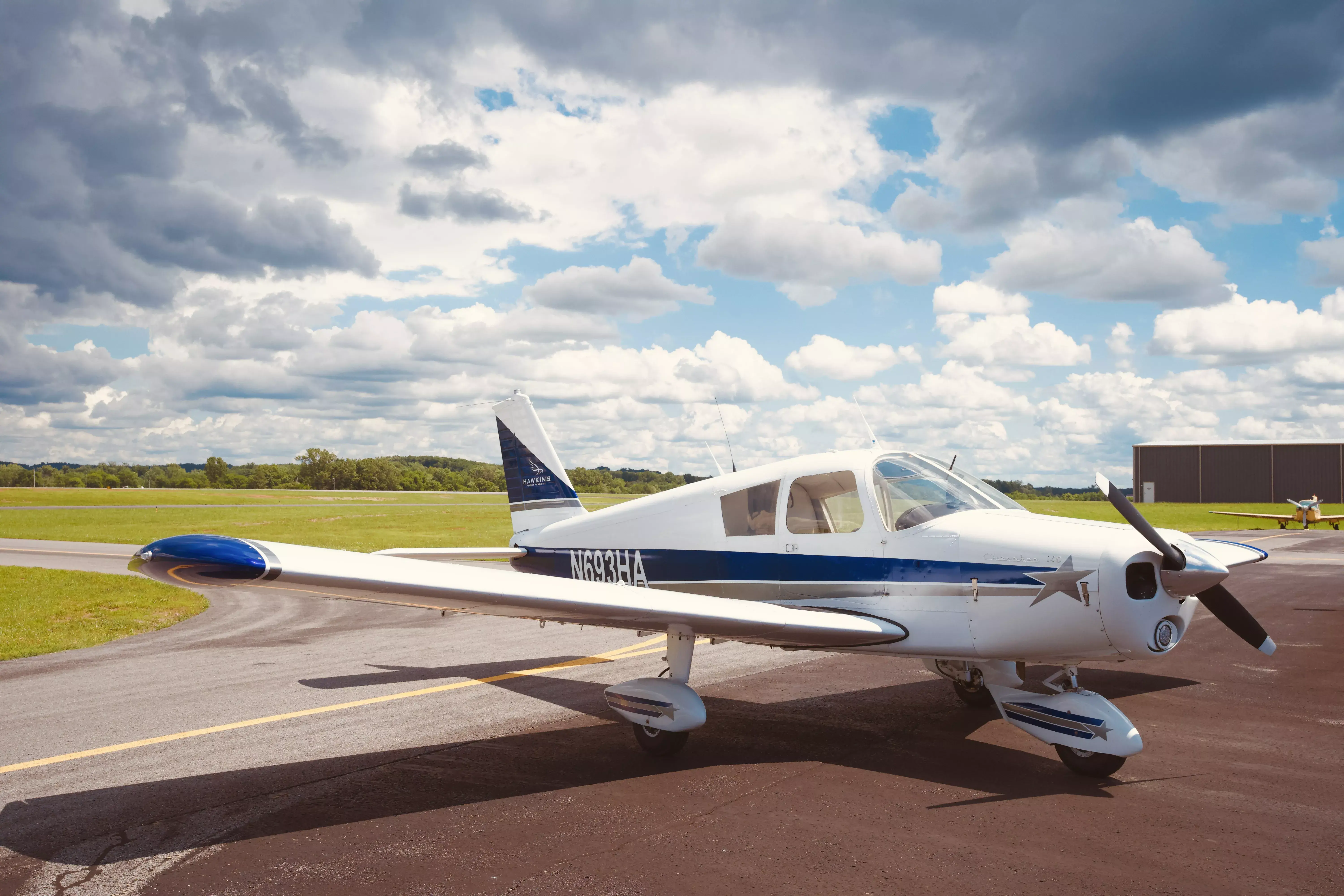 Hawkins Flight Academy N693HA Piper Cherokee ready for flight training.