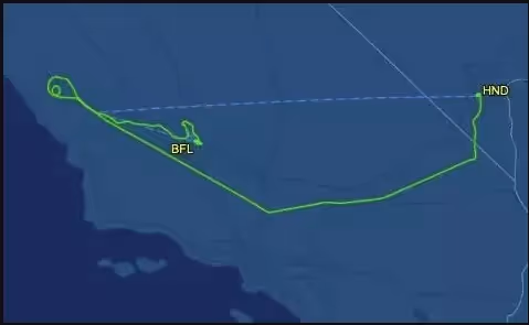 King Air aircraft making emergency landing
