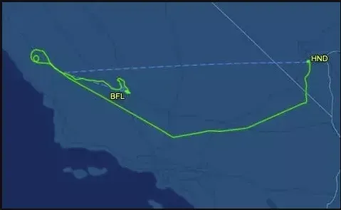King Air aircraft making emergency landing