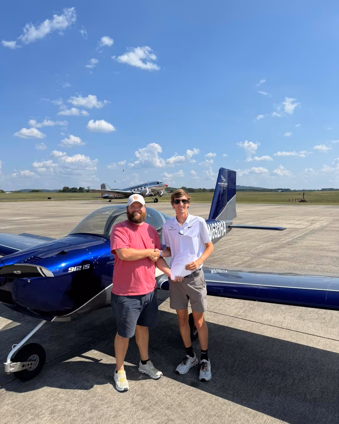 Student pilot training in Tennessee at Hawkins Flight Academy