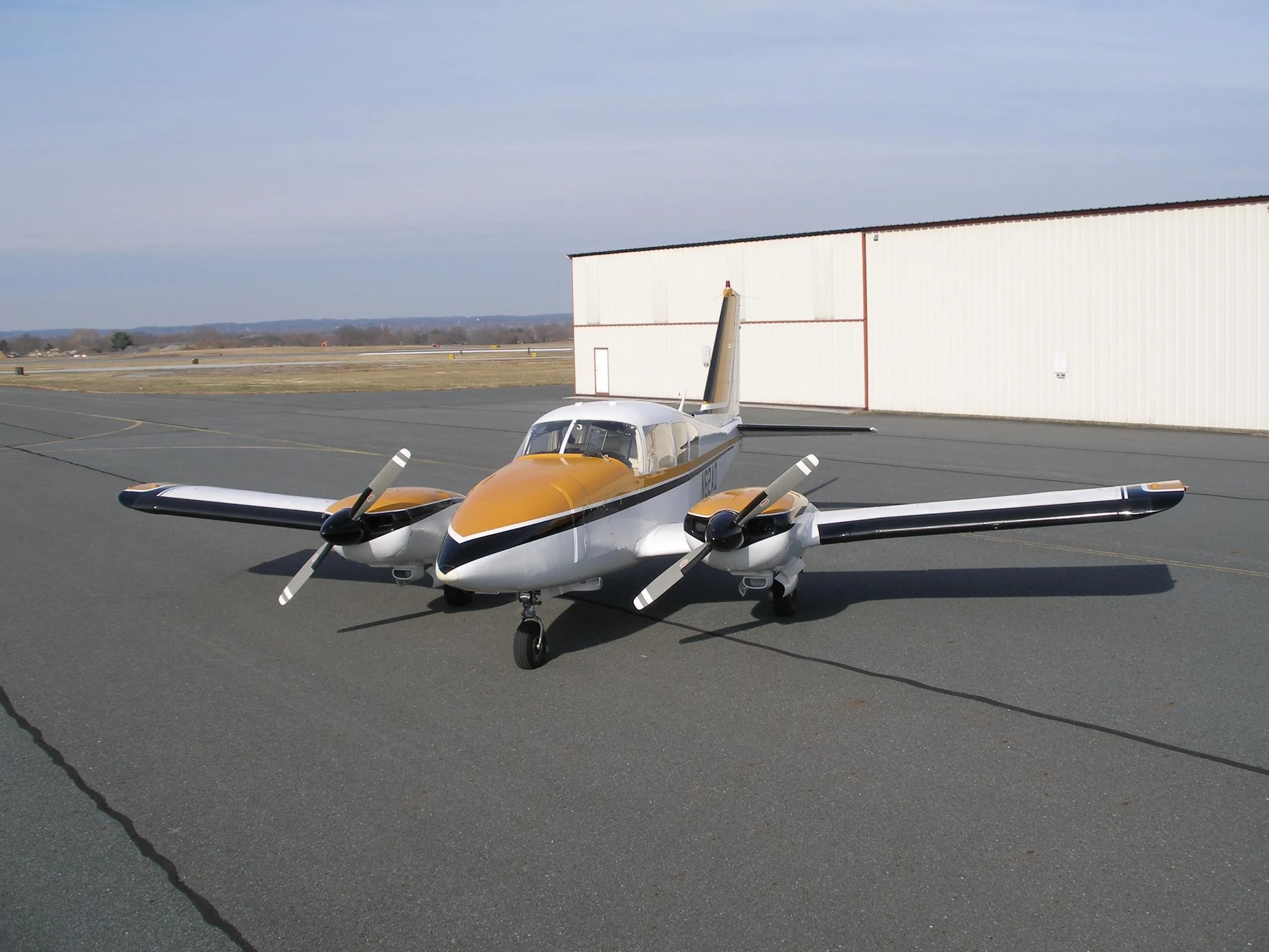 Multi-engine Piper Aztec training aircraft at Shelbyville, TN